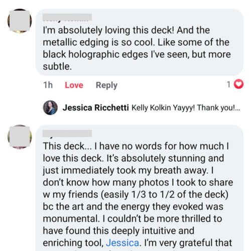 Screenshots of praise and reviews for Wisdom of the Shadow Oracle.