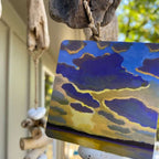 Clouds over a lake - painted by Jenny Hahn Art. On a Wisdom Wishes inspiration card #spreadwisdomwishes